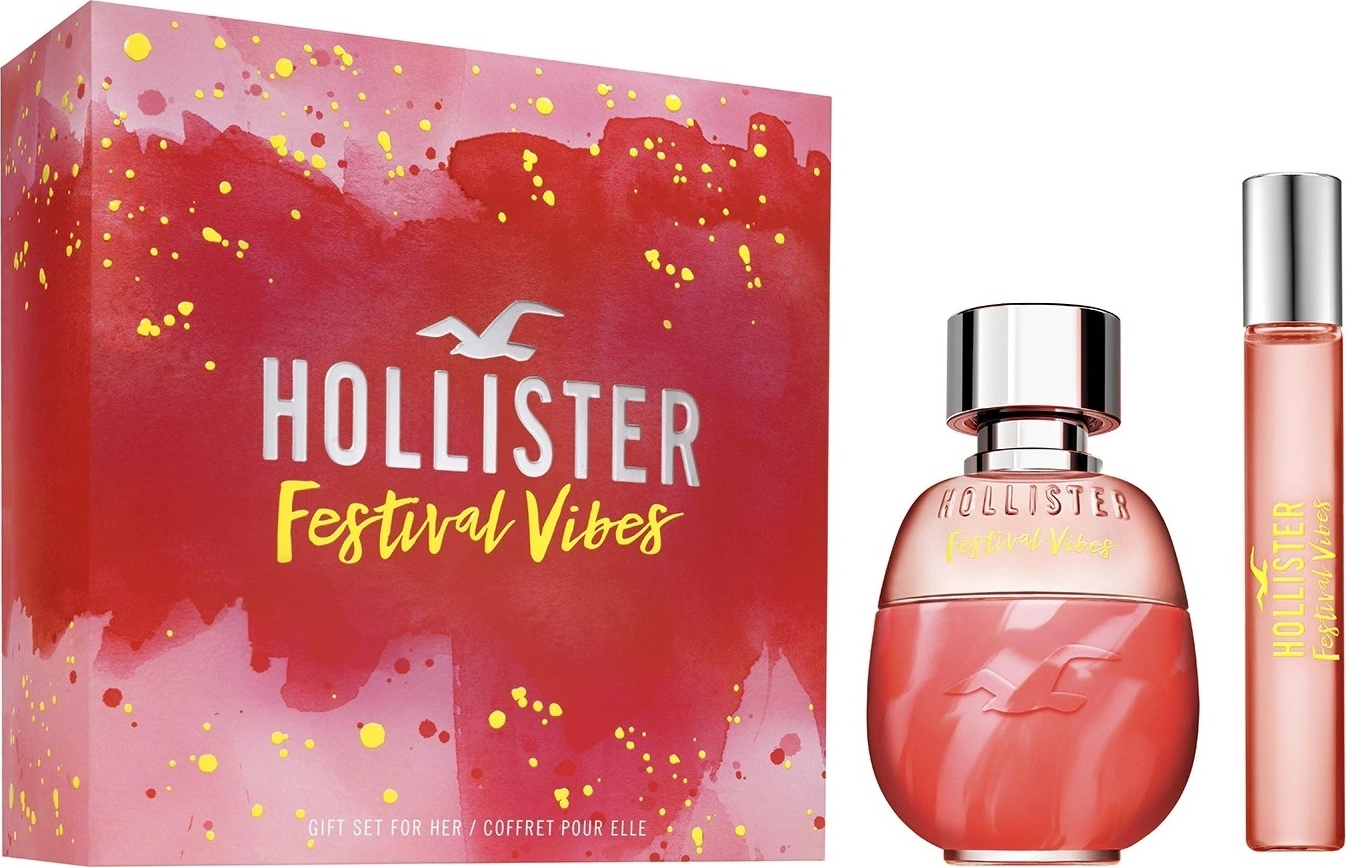 Hollister Festival Vibes Gift Set for Her Eau De Parfum 50ml & Eau De  Parfum Travel Spray 15ml 