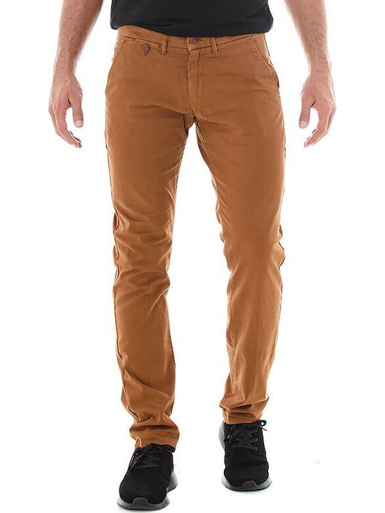 Culton Men's Chinos Elastic Slim Fit Brown