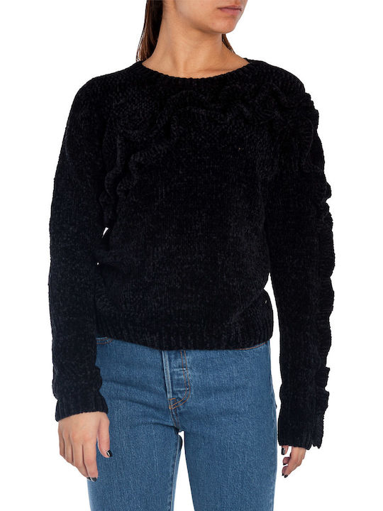 Funky Buddha Women's Long Sleeve Sweater Black