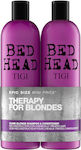 Tigi Women's Hair Care Set Bed Head Therapy For Blondes with Shampoo / Conditioner