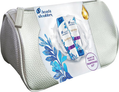 Head & Shoulders Unisex Hair Care Set Supreme Repair Pampering Kit with Shampoo / Conditioner / Toiletry Bag 3pcs