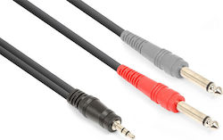 Cable Jack 6.3 Estéreo A 2 Jack 6.3 Mono Ashton 3 Metros