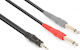 Vonyx Kabel 2x 6,3mm Stecker - 3,5 mm Stecker 6m Schwarz (177.772)