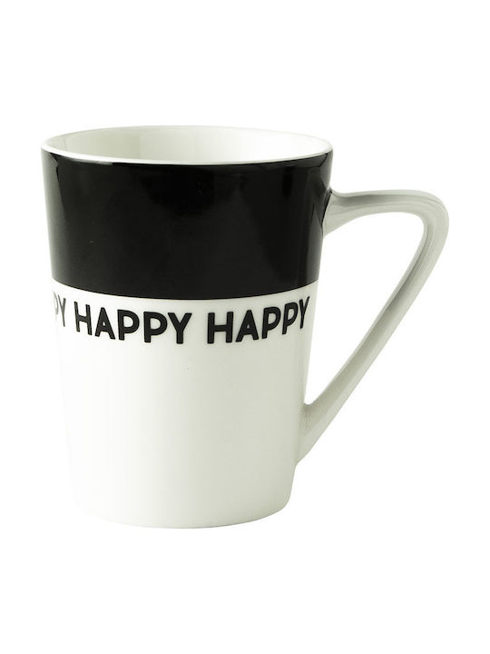 Laura Ashley Κούπα ''Happy'' Cană Ceramică Albă 310ml 1buc