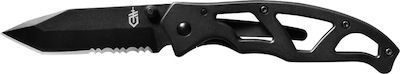 Gerber Paraframe Tanto Pocket Knife Black with Blade made of Steel