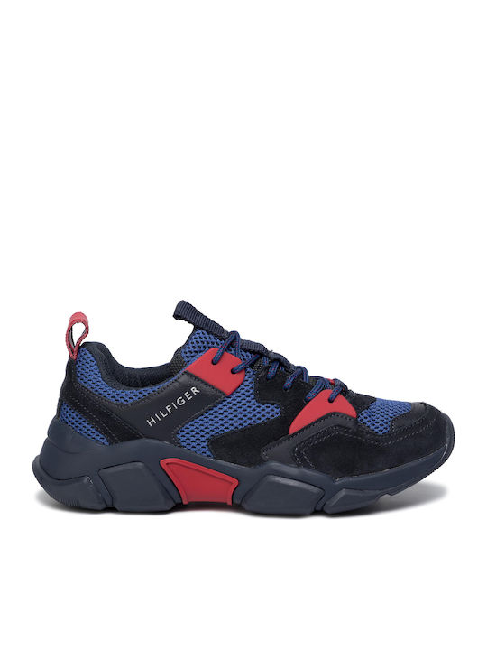 Tommy Hilfiger Chunky Material Mix Trainer Men s Sneakers Blue