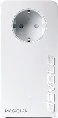 Devolo Magic 2 LAN triple Powerline für kabelgebundene Verbindung mit Durchgangssteckdose Steckdose und 3 Anschlüsse Gigabit Ethernet