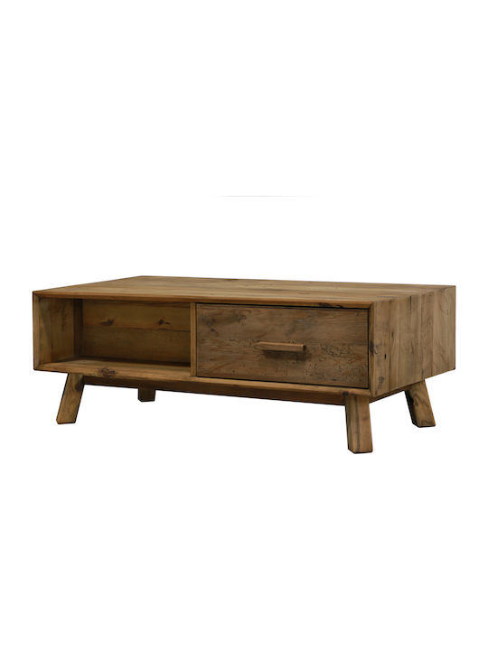 Faroe Rectangular Solid Wood Coffee Table Walnut L120xW60xH43cm
