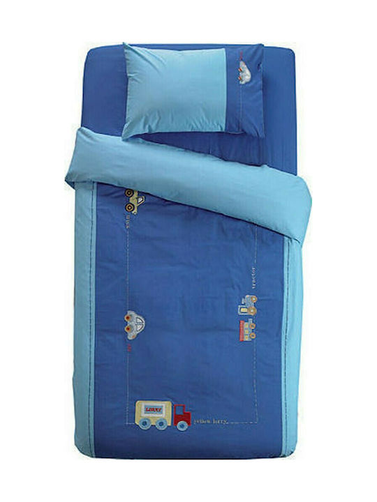 Palamaiki Set Kids Quilt Semi Double with Pillowcase Blue 170x240cm