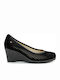 Ragazza Leder Pumps mit mittelhohem Absatz Schwarz