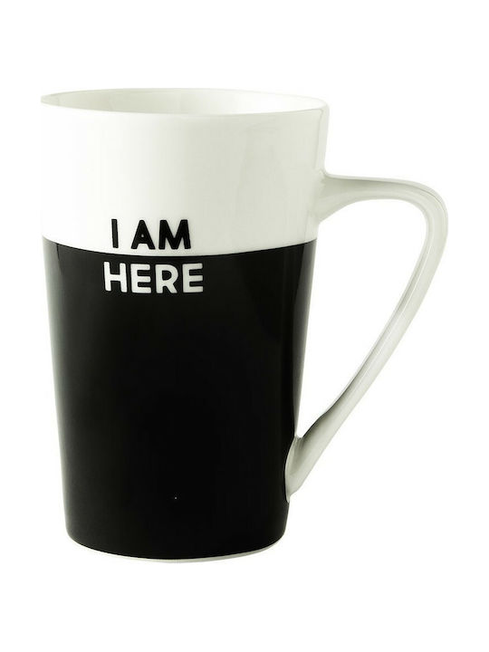 Dutch Rose I Am Here XL Tasse Keramik Schwarz 430ml 1Stück