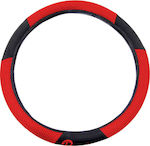 Autoline Car Steering Wheel Cover Racing with Diameter 38cm Synthetic Red