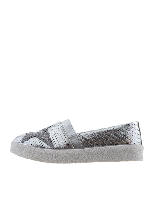 Kinder Espadrilles Slip-On Silber Robbie 130