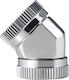 Phanteks 12mm Hard Tube Adapter 45 Fittings Ασημί