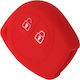 Silicone Car Key Cover Case with 2 Buttons for Fiat / Nissan / Opel / Suzuki Red