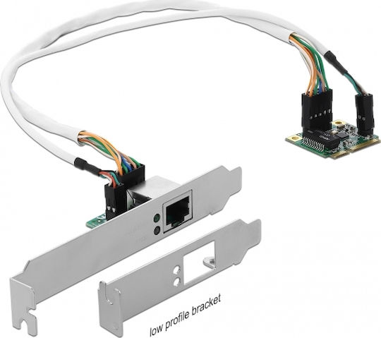 DeLock Ενσύρματη Κάρτα Δικτύου Gigabit (1Gbps) Ethernet Μini PCI-e