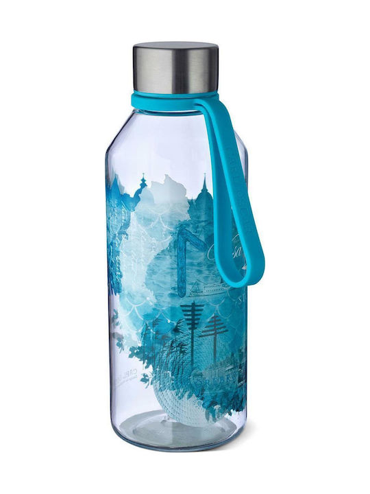 Carl Oscar Μπουκάλι WisdomFlask Flasche Wasser Kunststoff mit Schraubverschluss Turquoise 650ml