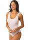 Lingerie Spaghetti Strap Bodysuit Slim Fit White