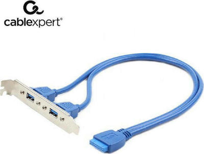 Cablexpert Hafenhalterung Duale USB 3.0-Buchse (CC-USB3-RECEPTACLE)