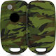 Silicone Car Key Cover Case with 4 Buttons for Ford Green