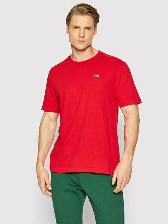 Lacoste Technical Jersey Ανδρικό Αθλητικό T-shirt Κοντομάνικο Polo Κόκκινο