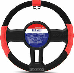 Sparco Car Steering Wheel Cover with Diameter 37-38cm Synthetic Red