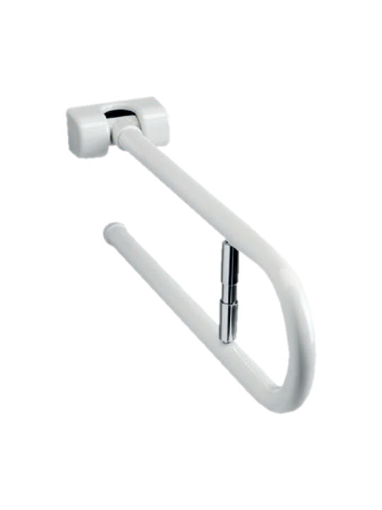 Ponte Giulio Paint Reclining Inox Bathroom Grab Bar for Persons with Disabilities White