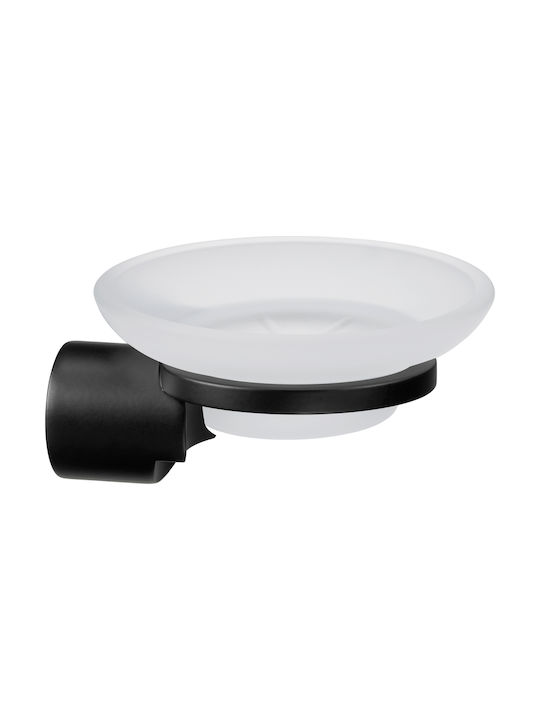 Verdi Lamda Glass Soap Dish Wall Mounted Black ...