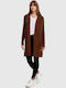 Only Long Women's Knitted Cardigan Burgundy