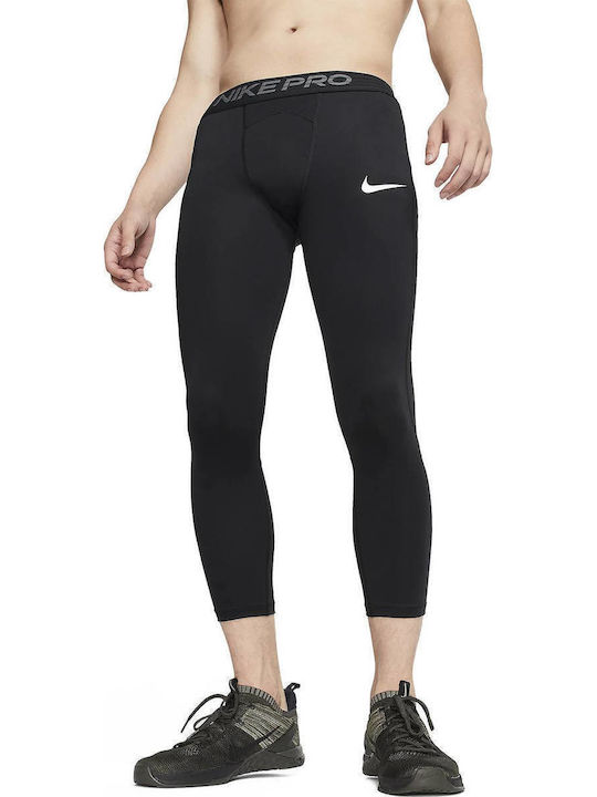 Nike Pro Men's 3/4 Tights Ανδρικό Ισοθερμικό Παντελόνι Compression Μαύρο