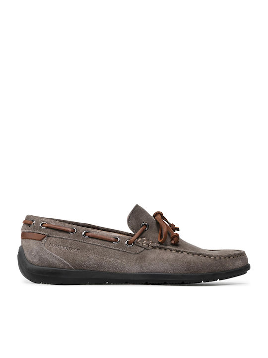 Leman Suede Ανδρικά Μοκασίνια σε Γκρι Χρώμα