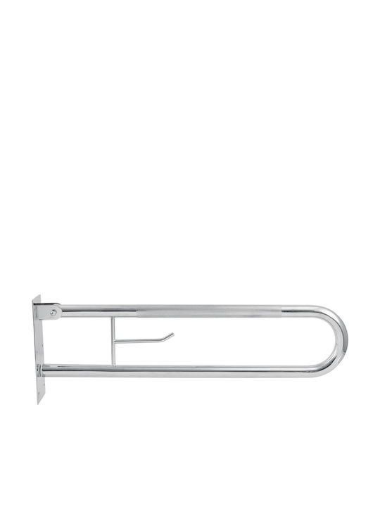 Gloria Reclining Inox Bathroom Grab Bar for Persons with Disabilities 75cm Silver