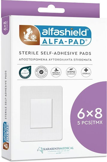 Alfashield Alfa Pad Sterile Pflaster 6 x 8 cm, 5 Stück