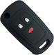 Silicone Car Key Cover Case with 3 Buttons for Opel Black