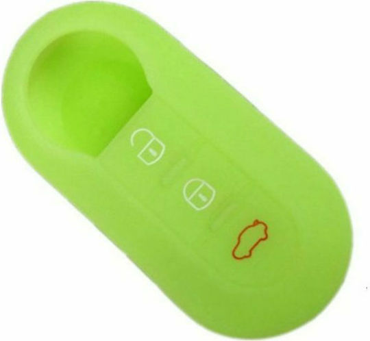 Husă Cheie din Silicon cu 3 Butoane pentru Fiat / Lancia în Culoarea Verde
