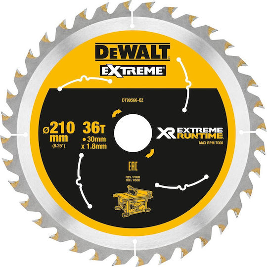 Dewalt DT99566 Cutting Disc Wood 210mm with 36 Teeth 1pcs