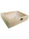 Wooden box with transparent lid 320x260x75mm