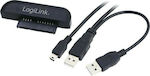 LogiLink USB 2.0 to Sata II Adapter for 2.5" HDD Μαύρο (AU0011A)
