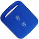 Silicone Car Key Cover Case with 2 Buttons for Nissan Blue
