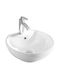 Ceramita F347 Επικαθήμενος Νιπτήρας Πορσελάνης 45x45x17cm Λευκός