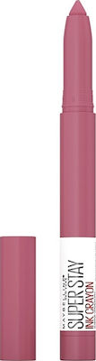 Maybelline Superstay Ink Crayon Long Lasting Pencil Lipstick Matte Pink 1.5gr