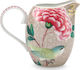 PiP Studio Γαλατιέρα Blushing Birds 250ml Πορσελάνινη Khaki