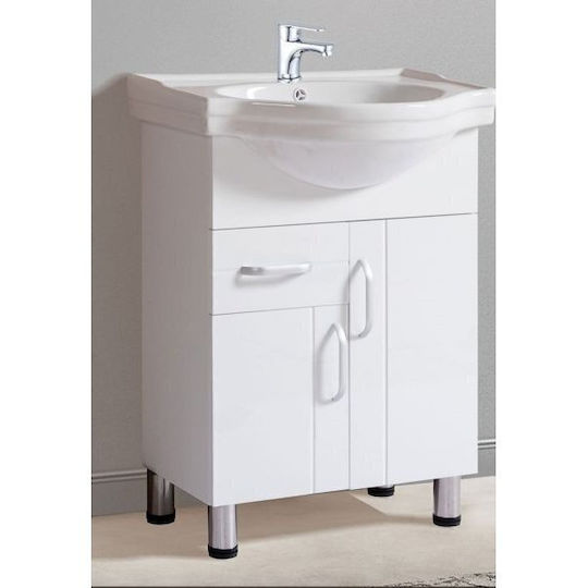 Gloria Momento Πάγκος με Νιπτήρα Μ62xΒ43xΥ84cm Λευκός Gloria Momento Πάγκος με Νιπτήρα Μ62xΒ43xΥ84cm Λευκός