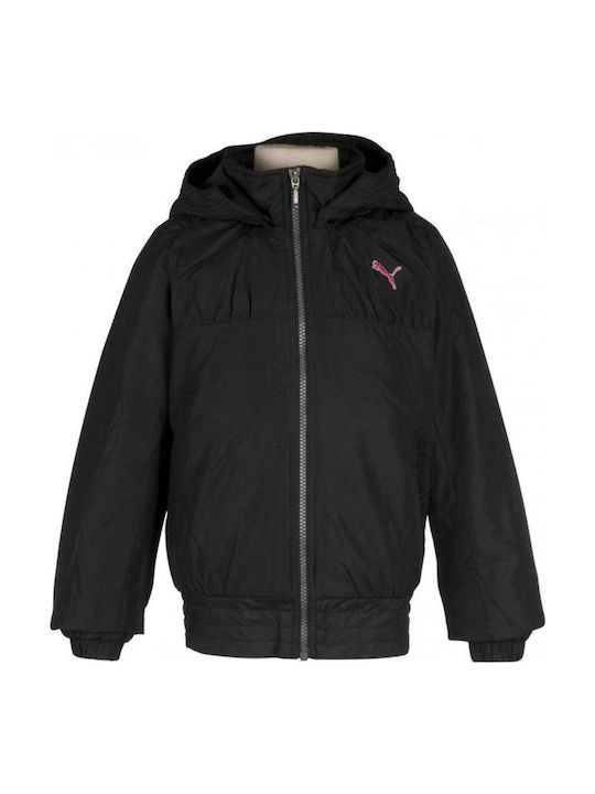 Kids' Sports Jacket Short with Hood Black