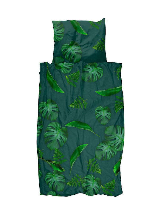 Snurk Forest Παιδική Παπλωματοθήκη Μονή Green 140x200εκ.