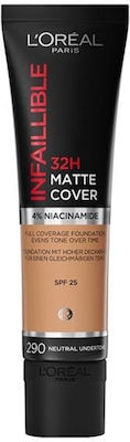 L'Oreal Paris Infaillible 32H Matte Cover Flüssiges Make-up LSF25 290 Golden Amber 30ml