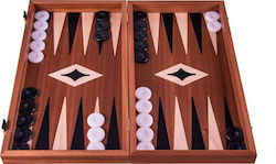 Manopoulos Mahogany Handmade Backgammon Wooden with Checkers 48x48cm TMM1