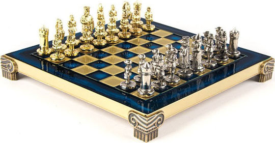 Manopoulos Byzantium Handmade Chess Metal with Pawns 20x20cm