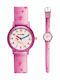 Balloon Παιδικό Αναλογικό Ρολόι Girls Pink Fabric Strap Ροζ