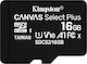 Kingston Canvas Select Plus microSDHC U1 V10 A1 UHS-I 100MB/s